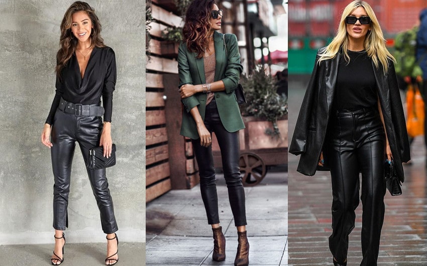 leather pants outfit ideas